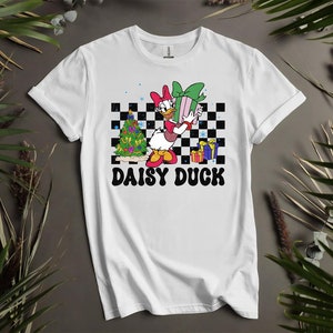 Scatola regalo di Natale Daisy Duck T-shirt personalizzate per uomo, donna e bambino - Taglie dalla S alla 5XL / T-shirt da donna disponibili L3