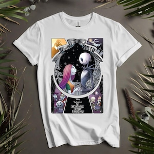 Camisetas personalizadas de Jack Skellington con cartas del Tarot para hombres, mujeres y niños. Tallas S a 5XL. Camisetas para mujer disponibles. i840