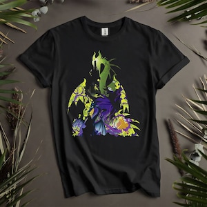 Camisetas personalizadas de los villanos de La Bella Durmiente y el dragón de Maléfica para hombres, mujeres y niños. Tallas S a 5XL. Camisetas para mujer disponibles. K372