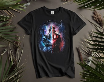 Anakin Skywalker, Darth Vader, camisetas personalizadas de media cara para hombres, mujeres y niños. Tallas S a 5XL. Camisetas para mujer disponibles. K7