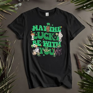 Star Wars May The Luck With You St Patrick's Day Benutzerdefinierte T-Shirts für Männer, Frauen und Kinder - Größen S bis 5XL | Damen T-Shirts erhältlich K759