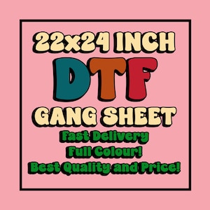 22x24 Inches Custom DTF Transfers | Full Color DTF Prints | Wholesale Gang Sheets & Heat Transfers