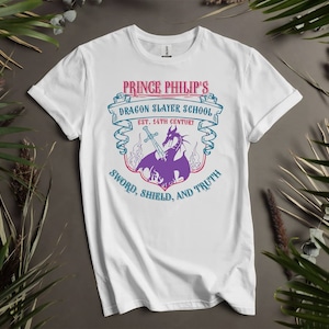 Sleeping Beauty Prince Phillip&#39;s Dragon Slayer Custom T-Shirts for Men, Women, and Kids - Sizes S to 5XL | Ladies&#39; T-Shirts Available K371