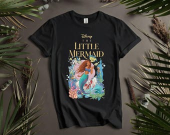 Disney The Little Mermaid Black Ariel T-Shirts, Hoodie for Men, Women, and Kids - Sizes S to 5XL | Ladies' T-Shirts Hoodie Available AD722