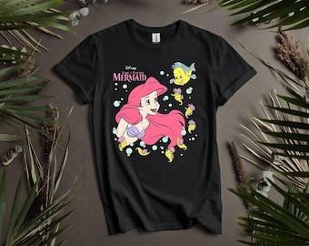 Disney The Little Mermaid Ariel T-Shirts, Hoodie for Men, Women, and Kids - Sizes S to 5XL | Ladies' T-Shirts Hoodie Available AD723