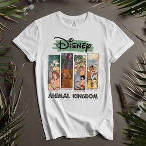 Vintage Disney König der Löwen Tarzan Dschungelbuch Benutzerdefinierte T-Shirts für Männer, Frauen und Kinder - Größen S bis 5XL | Damen T-Shirts erhältlich K826