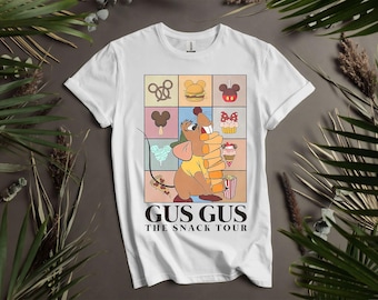 Camiseta vintage divertida de Gus The Snack Tourdisney con capucha, conjunto a juego hasta talla 5XL M618