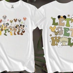 2-seitiges Mickey Friends Animal Kingdom Ballon T-Shirt für Männer, Frauen und Kinder - Größen S bis 5XL | Damen-T-Shirts erhältlich AB41-2