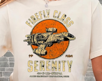Camiseta vintage de Star Wars Firefly Class Serenity / Camiseta unisex para adultos / Sudadera con capucha / Estampado DTF premium / Opción para niños / O372