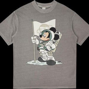 Disney Mickey Mouse Astronaut Outfit Premium Heavyweight T-shirt | 100% Cotton | Oversized Fit AD492