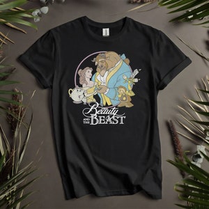 Camisetas personalizadas de personajes de La Bella y la Bestia para hombres, mujeres y niños. Tallas S a 5XL. Camisetas para mujer disponibles. K148