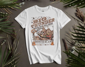 Camisetas personalizadas de Disney Mickey And Friends Big Thunder Mountain para hombres, mujeres y niños. Tallas S a 5XL. Camisetas para mujer disponibles. K663
