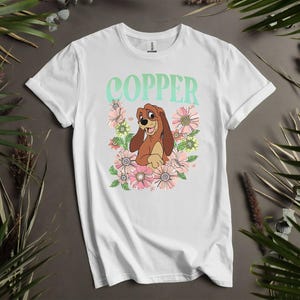 Copper Dog Floral Retro Shirt Custom T-Shirts, Hoodie for Men, Women, and Kids - Sizes S to 5XL | Ladies' T-Shirts Hoodie Available AD197
