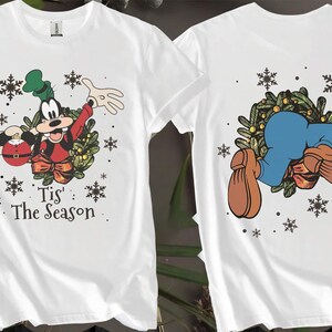 2-seitiges benutzerdefiniertes Goofy Tis The Season Xmas T-Shirts für Männer, Frauen und Kinder - Größen S bis 5XL | Damen-T-Shirts erhältlich AB39-2