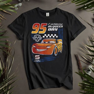 Pixar Cars McQueen Trading Card Vintage custom T-shirts voor heren, dames en kinderen - maten S tot 5XL | Dames-T-shirts beschikbaar K277
