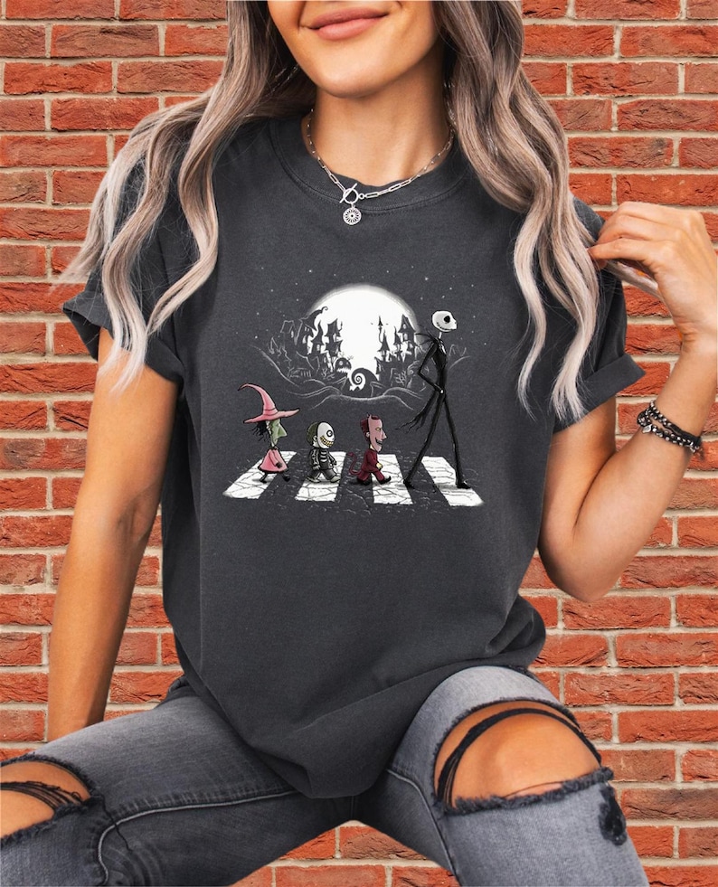 Graphic T-shirt design printed on unisex apparel – available as T-shirt, hoodie, sweatshirt and romper. High-quality DTF print. Perfect for gifts, family shirts, matching outfits, friends tees. Halloween Nightmare