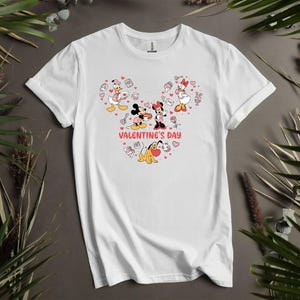 Disney Valentines Day Matching Mickey T-Shirts, Hoodie for Men, Women, and Kids - Sizes S to 5XL | Ladies&#39; T-Shirts Hoodie Available AD761
