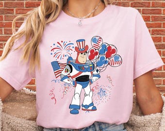 Disney Toy Story 4th Of July Unisex T-Shirt Hoodie Sweatshirt Romper | Premium DTF Print | Vintage & Aesthetic Styles | N137