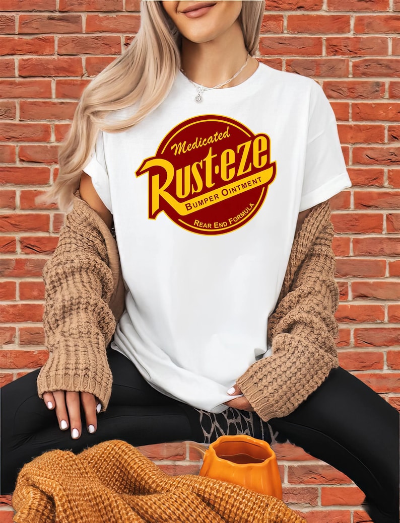 Disney Cars 2 Rust-eze Ointment Logo Graphic Tshirt | Unisex Adult Tee ...