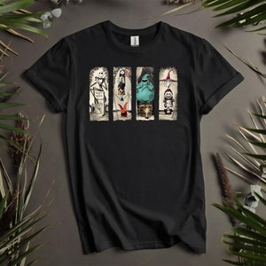Camisetas personalizadas de cartas de tarô Nightmare Before Christmas para homens, mulheres e crianças - tamanhos S a 5XL | Camisetas femininas disponíveis i771