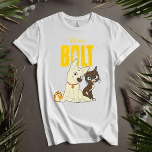 T-shirt personalizzate Disney Bolt Mittens e Rhino, con cappuccio per uomo, donna e bambino - Taglie dalla S alla 5XL / T-shirt con cappuccio da donna disponibili AD304