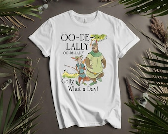 Disney Robin Hood Little John Oo De T-shirts, Hoodie för män, kvinnor och barn - Storlekar S till 5XL | Dam T-shirts med Hoodie Finns AD657