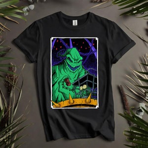 Oogie Boogie com cartas de tarô Camisetas personalizadas para homens, mulheres e crianças - tamanhos S a 5XL | Camisetas femininas disponíveis i775