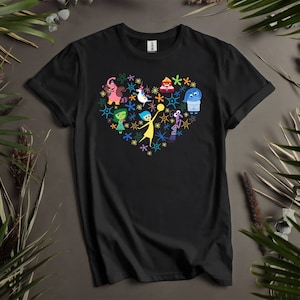 Camisetas personalizadas con corazón de emociones de Inside Out de Disney y Pixar para hombres, mujeres y niños: tallas S a 5XL / Camisetas para mujer disponibles K136