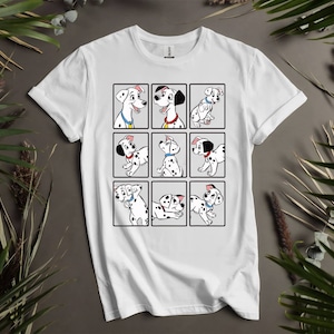 Disney 101 Dalmata Group Shot Boxes T-shirt personalizzate per uomo, donna e bambino - Taglie dalla S alla 5XL / T-shirt da donna disponibili K119