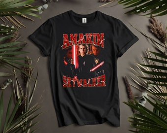 Camisetas personalizadas con retrato gráfico de Anakin Skywalker de Star Wars para hombres, mujeres y niños. Tallas S a 5XL. Camisetas para mujer disponibles. K734