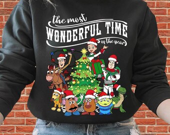 Disney Toy Story Christmas Unisex T-Shirt Hoodie Sweatshirt Romper | Premium DTF Print | Vintage & Aesthetic Styles | N141