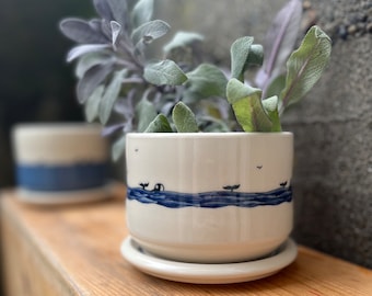 MADE to ORDER ~ Small Orca Planter