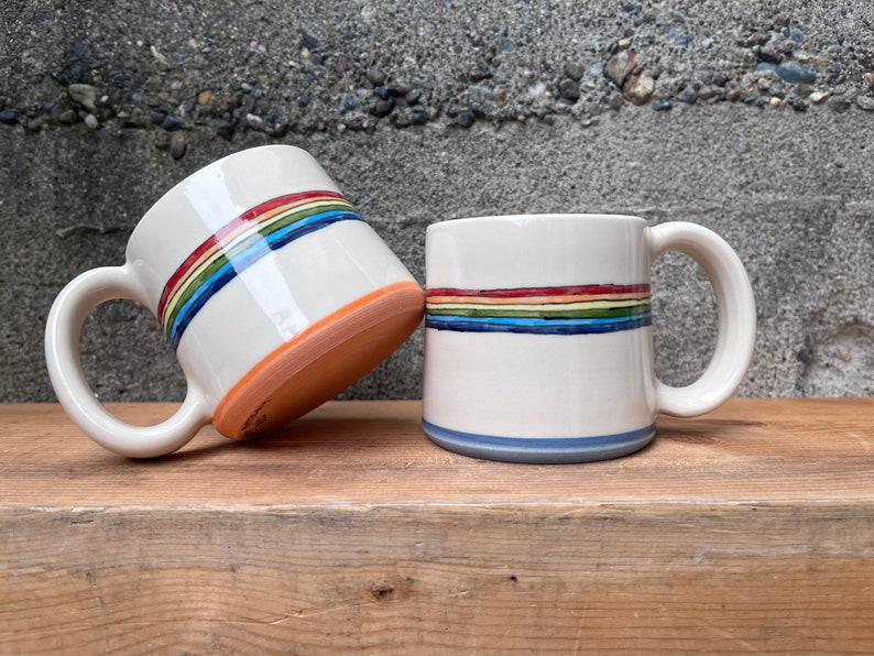 MADE to ORDER Rainbow Mug, Pride Mug, LGBTQIA Mug 15% of sales will go to the Tacoma Rainbow Center image 3