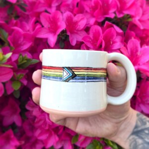 MADE to ORDER Rainbow Mug, Pride Mug, LGBTQIA Mug 15% of sales will go to the Tacoma Rainbow Center image 4