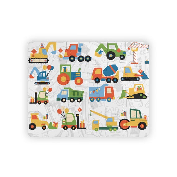 Construction Vehicle Puzzle: Vibrant Colors, 30-Piece Kids' Jigsaw