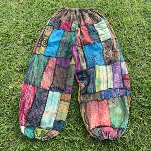 100% Cotton mushroom print  stone washed hippie pant, One size