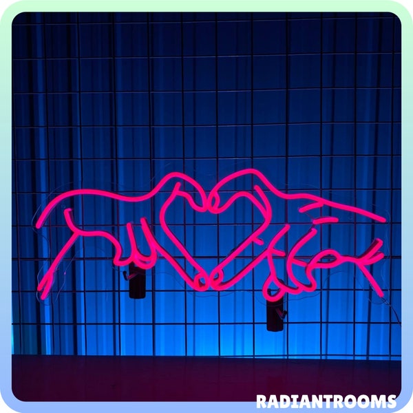 Heart Neon Sign, Love Led Sign, Bedroom Neon Light, Love Art Neon Sign, Love Gift for Her, Custom Neon Sign, Valentine's Day Led Light Sign