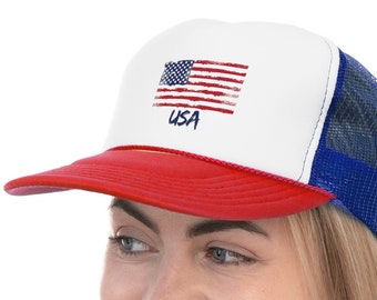 Amerikanische Flagge, USA Trucker Caps