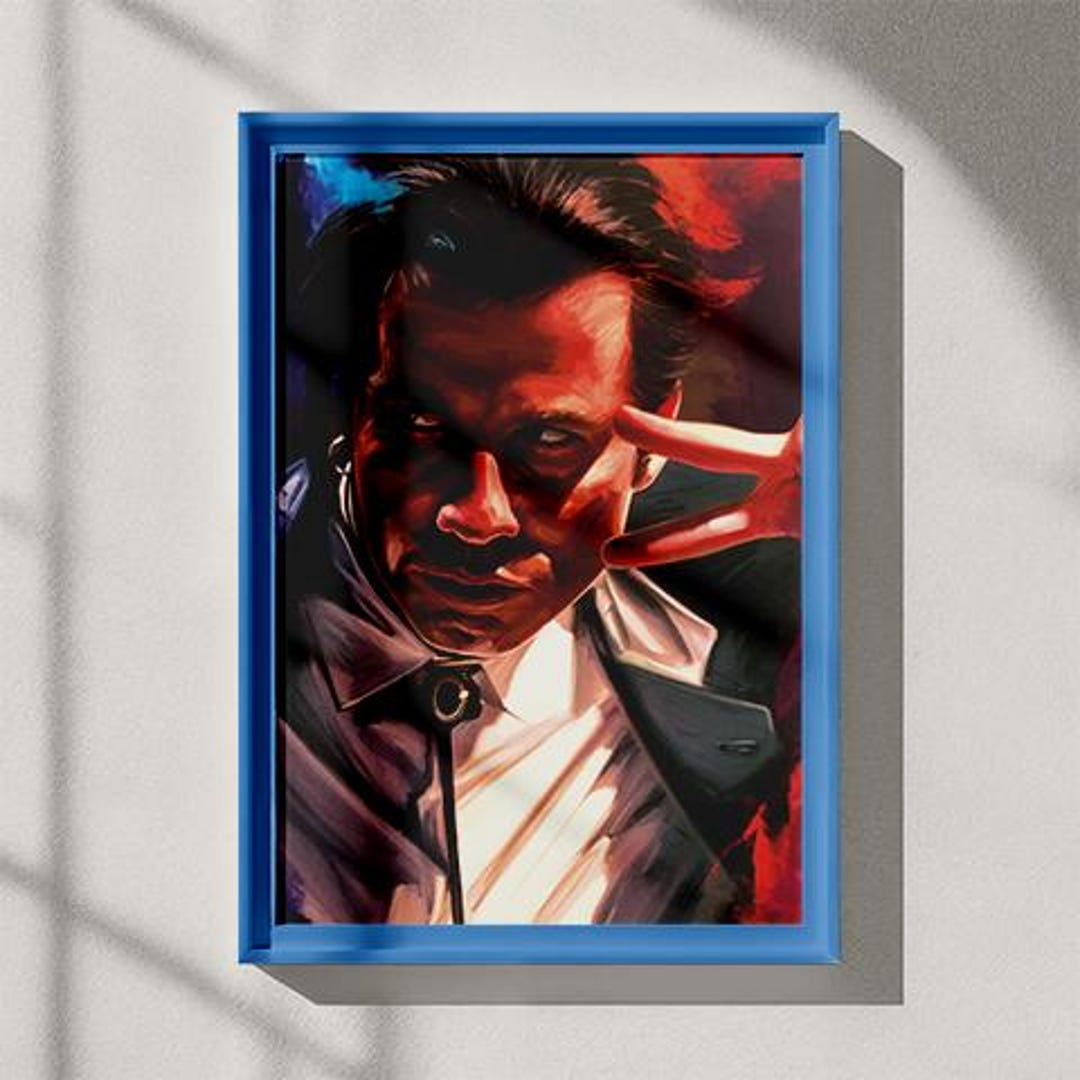 Retro Pulp Style Portrait Poster – Neo Noir Cinema Art – Vintage Movie ...