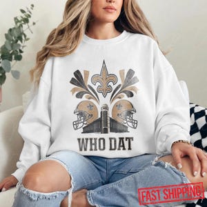 Retro New Orleans Football Hoodie, Vintage New Orleans Football Sweatshirt, New Orleans Football Women T-shirt,  Football Shirt
