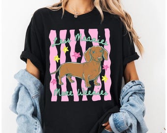 Less Meanies More Weenies Shirt, Funny Dachshund T-Shirt, Dog Lover Hoodie, Retro Pet Sweatshirt, Gift For Dog Mom Tee