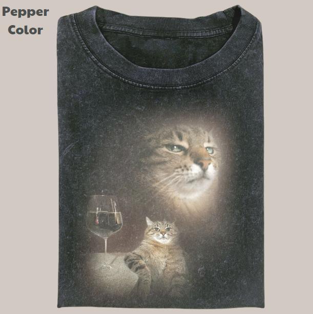 Retro Funny Vintage Sweatshirt, Cat Portrait T-shirt, Unisex Meme Cringe Funny Dumb Hoodie, Menswear Womenswear Streetwear