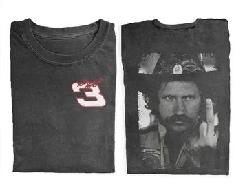 3 Dale Earnhardt T-Shirt, Middle Finger Nascar Tee, Vintage Racing Fan