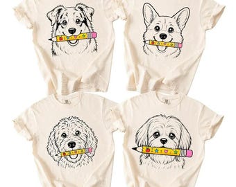 Dog Faces With Pencils Shirt, Funny Dog Lover Hoodie, Dog Mom Sweatshirt, Corgi Aussie Doodle Tee, Gift For Pet Owner