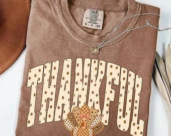 Thankful Turkey Shirt, Thanksgiving Fall Friendsgiving Hoodie, Retro Autumn Sweatshirt, Gift For Family Tee