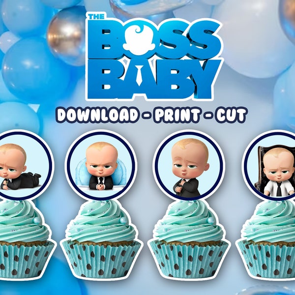 Baby Boss Printable Cupcake Topper Boss Little Boss Little Baby Office Baby
