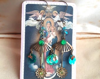 Oriental Fan Earrings