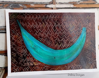 Blue Banana Original Painting