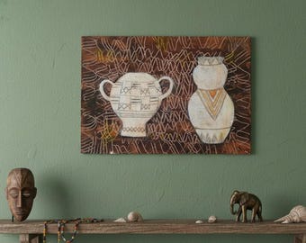 African Pots Original Painting