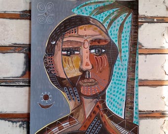 Niger Tribal Man Original Painting